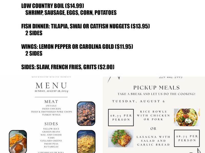 Catering by JLo Menu