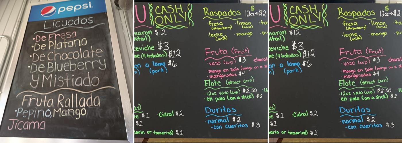 El Rinconcito Menu