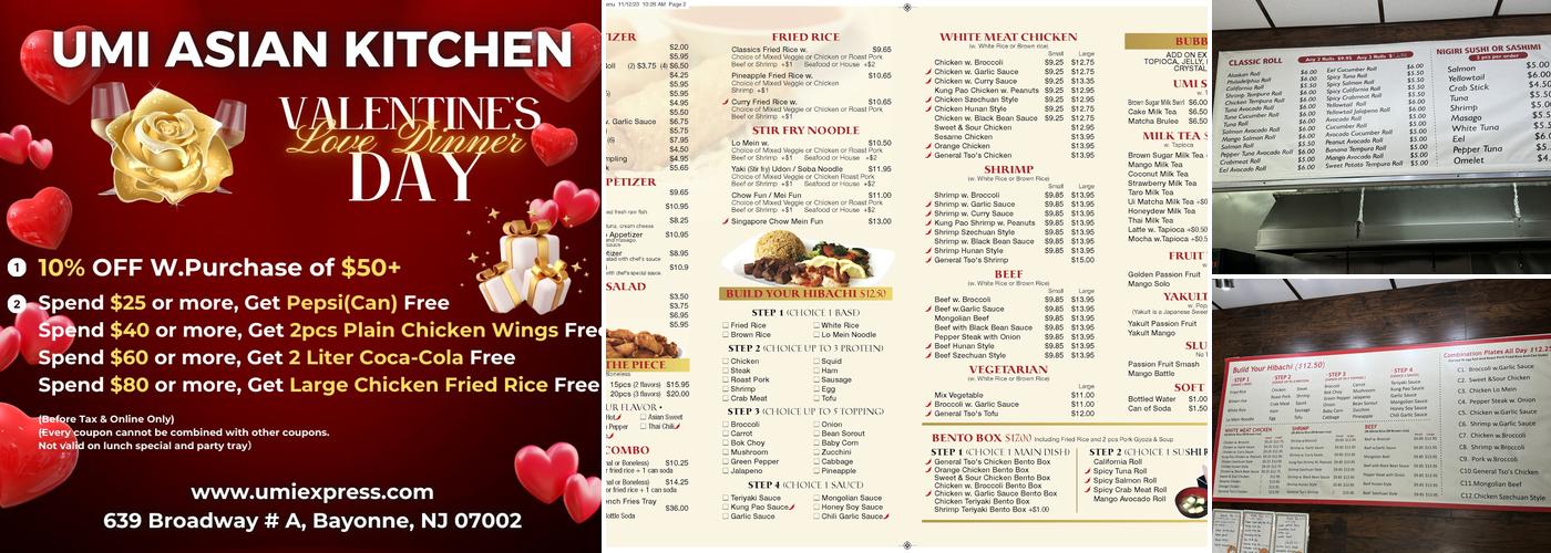 Umi Kitchen—Sushi-Bubble Tea Menu