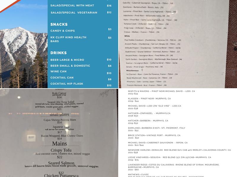 Creekside Bistro Menu