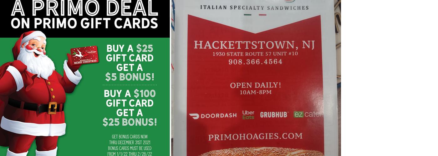 PrimoHoagies Menu