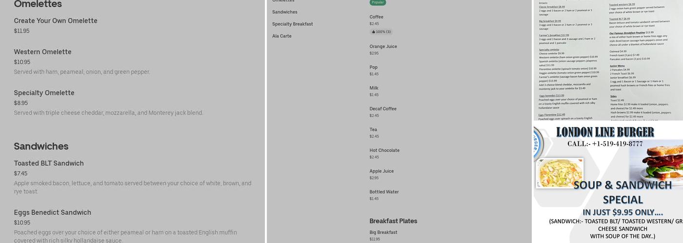 London Line Breakfast Menu