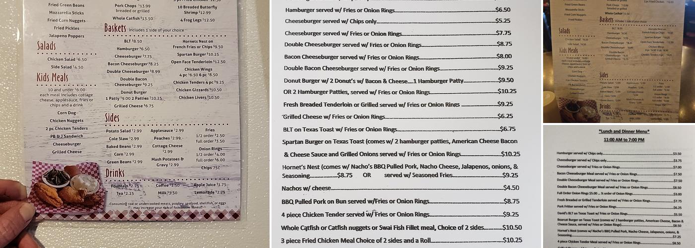 C & H Country Cafe Menu