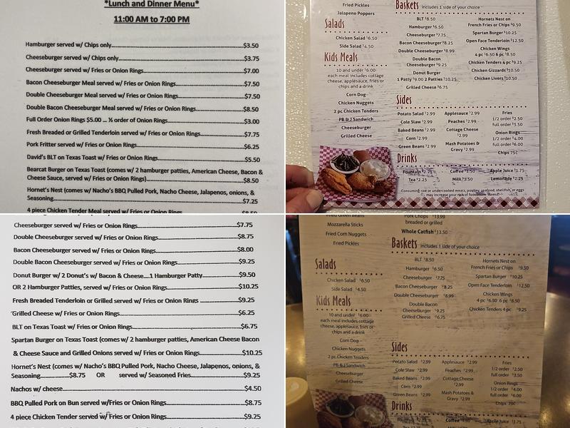 C & H Country Cafe Menu