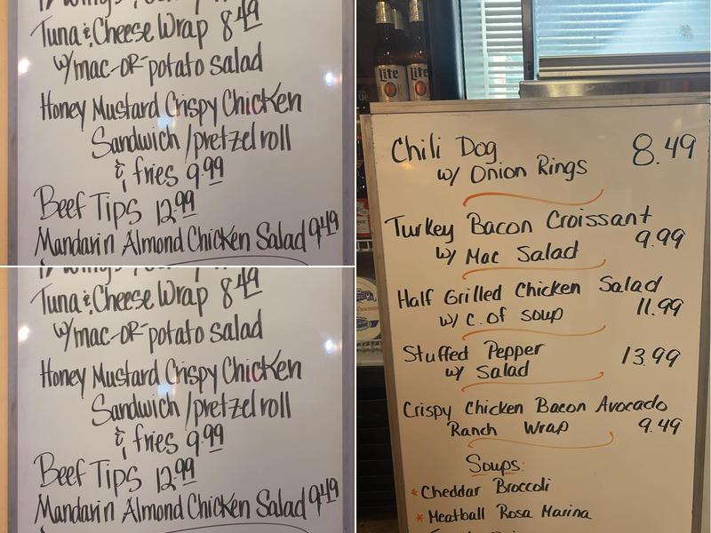 Gunsmoke Saloon Menu