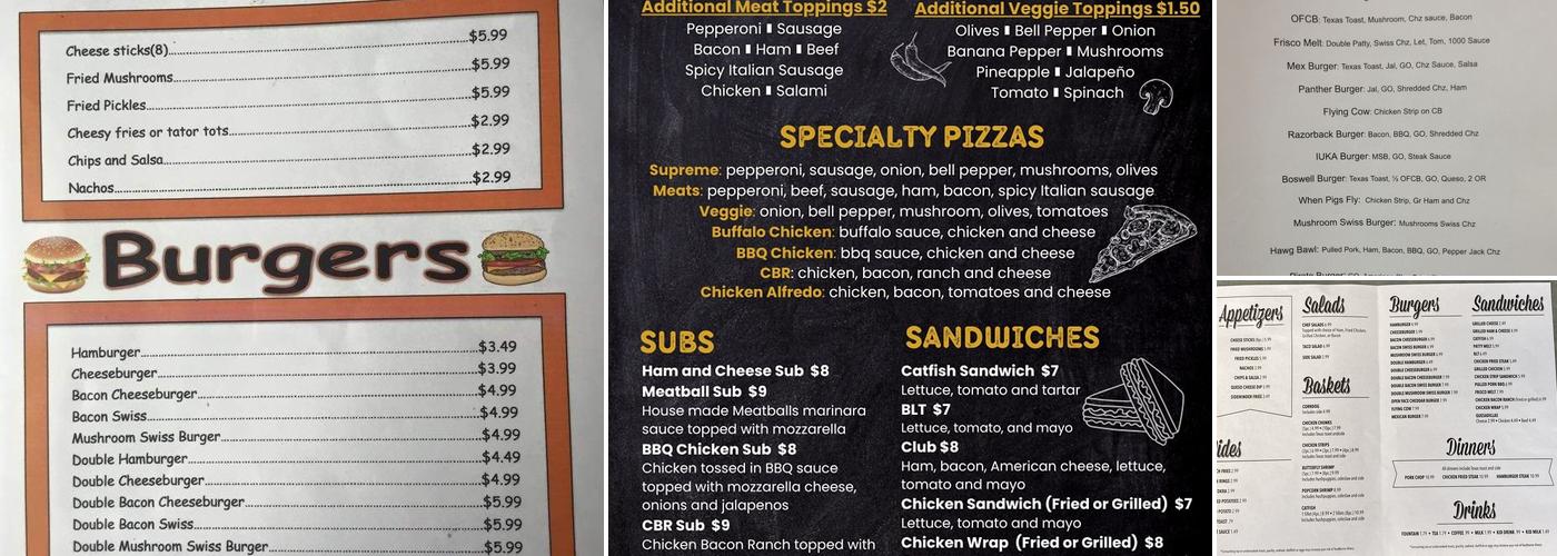 Between the Buns Menu