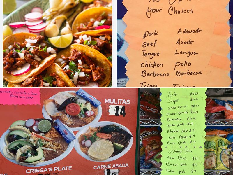 320 sunset street. Taco truck!!! Menu