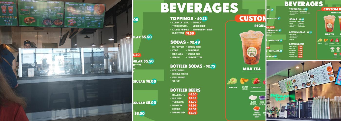 Fresh Vietnamese Bistro and Teahouse Menu