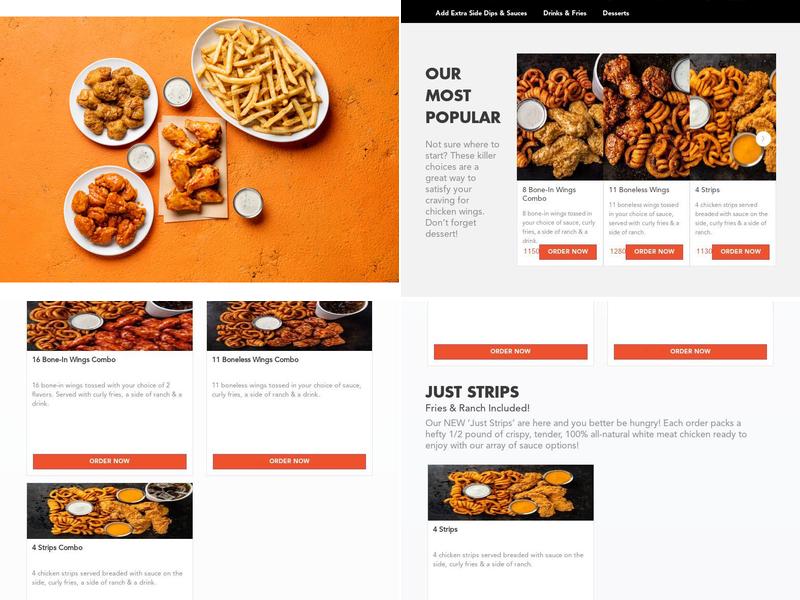 It's Just Wings Menu