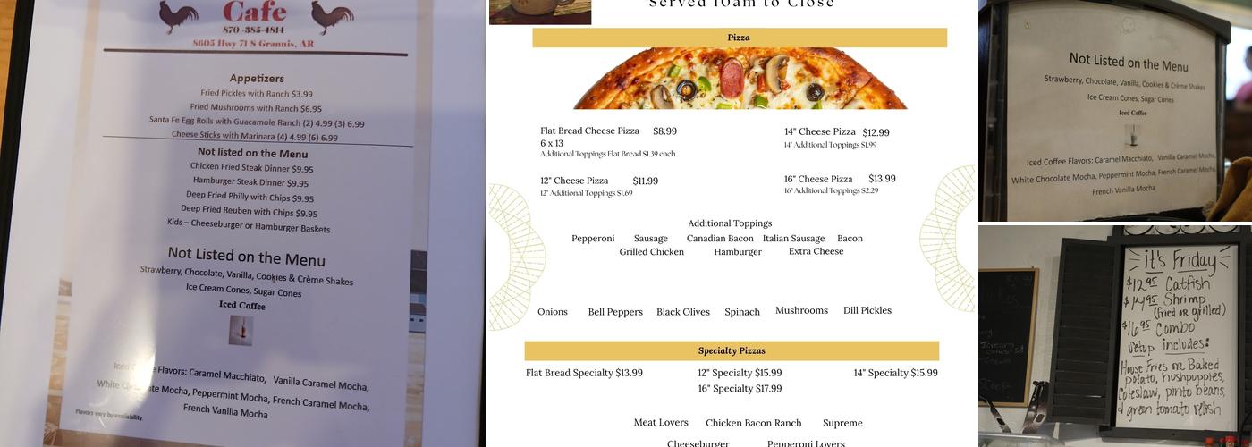 Rise and Shine Cafe Menu