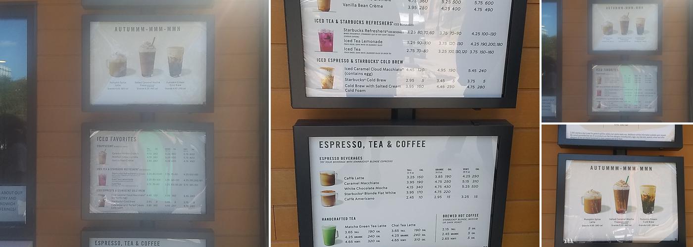 Starbucks Menu