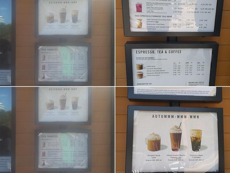 Starbucks Menu