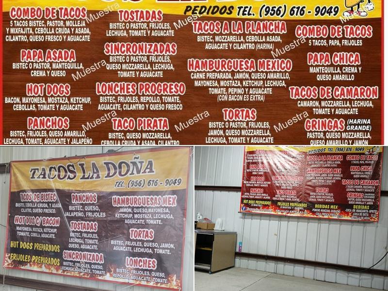 Tacos La Doña Menu