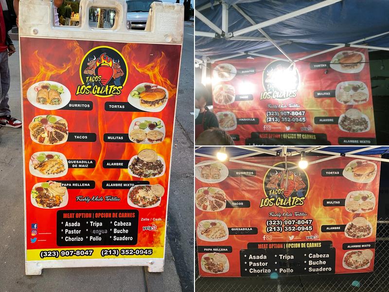 Tacos Los Cuates Menu