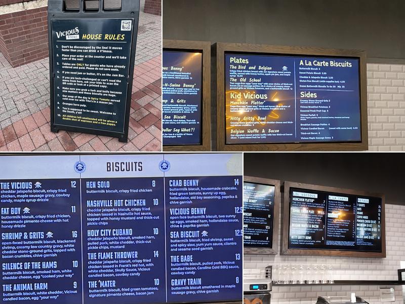 Vicious Biscuit Charlotte Menu