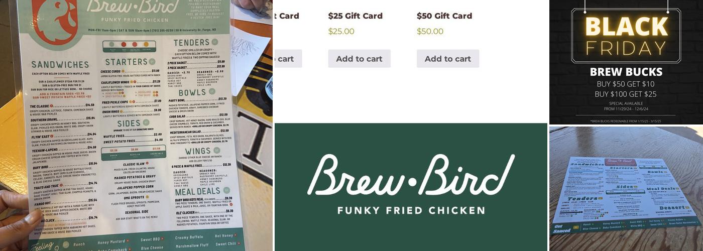 Brew Bird Menu