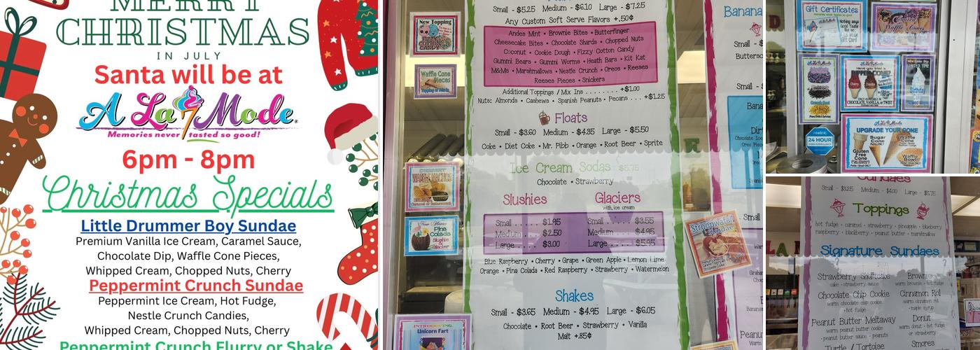 A La Mode Menu