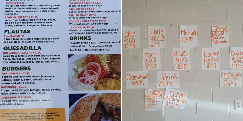 Don Toro's Kitchen Menu