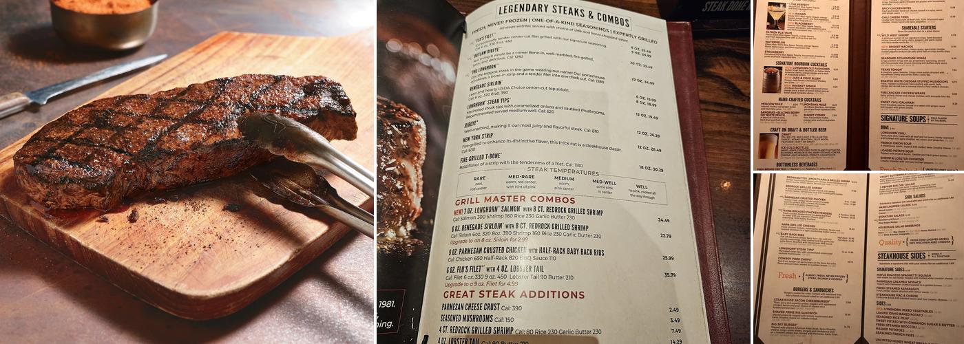 LongHorn Steakhouse Menu
