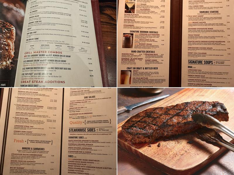 LongHorn Steakhouse Menu