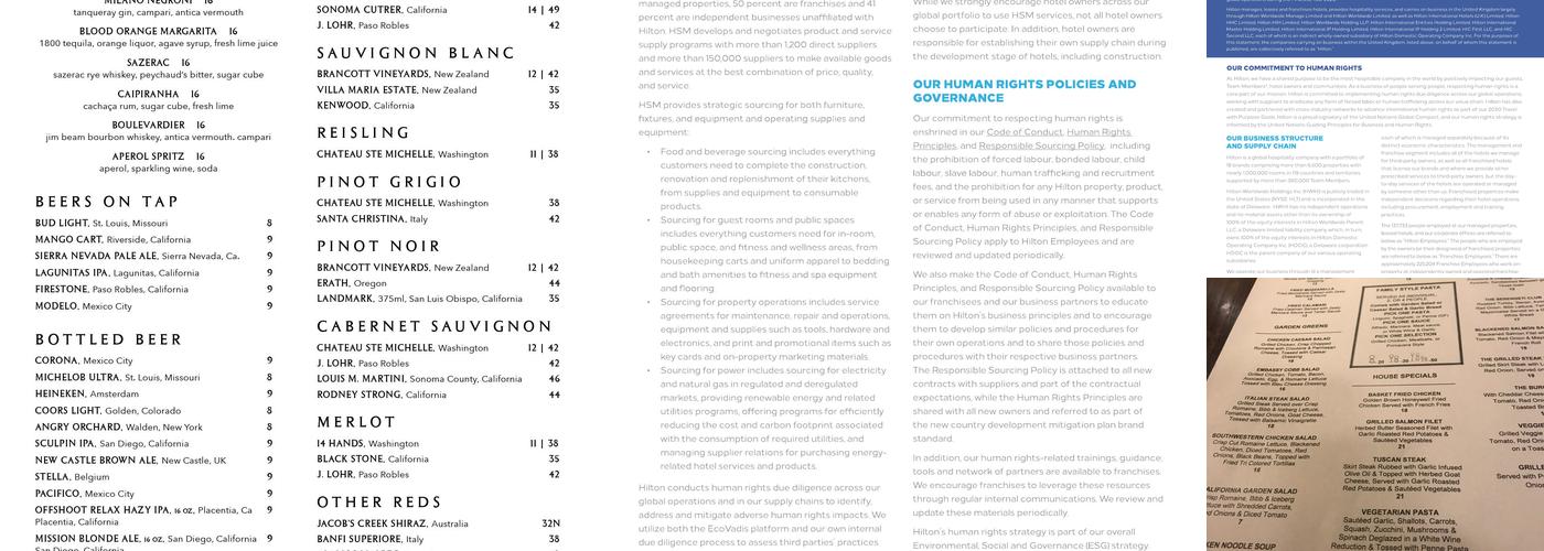 JUNIPER Kitchen & Bar Menu