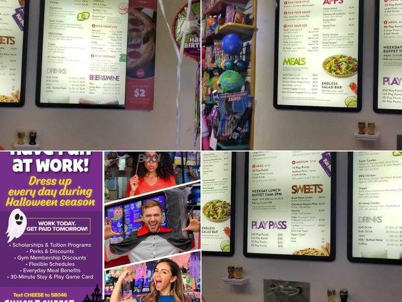 Chuck E. Cheese Menu