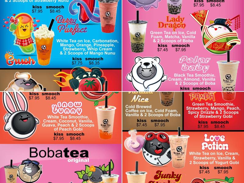 Boba Tea Company Menu