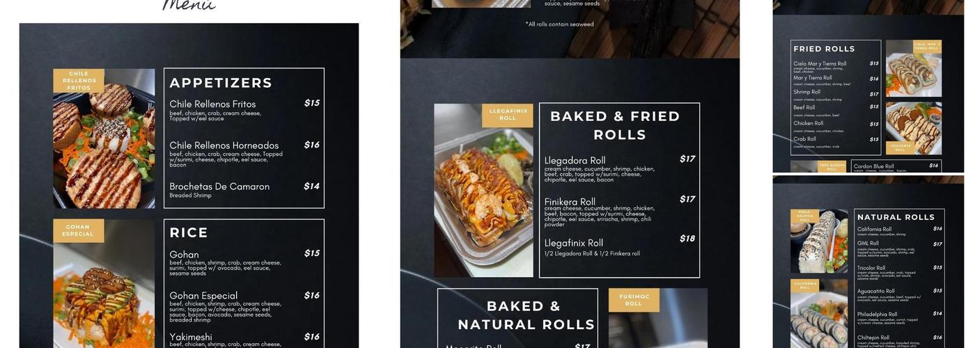 Sushi mocorito Lonchera Menu