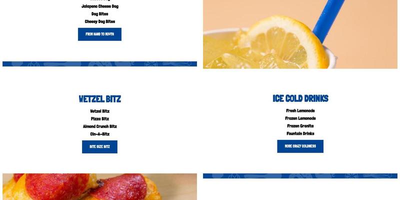 Wetzel Pretzel Menu