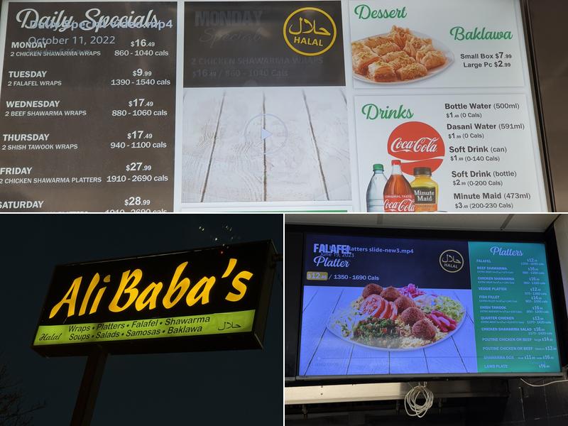 Ali Baba's Middle Eastern Cuisine Menu