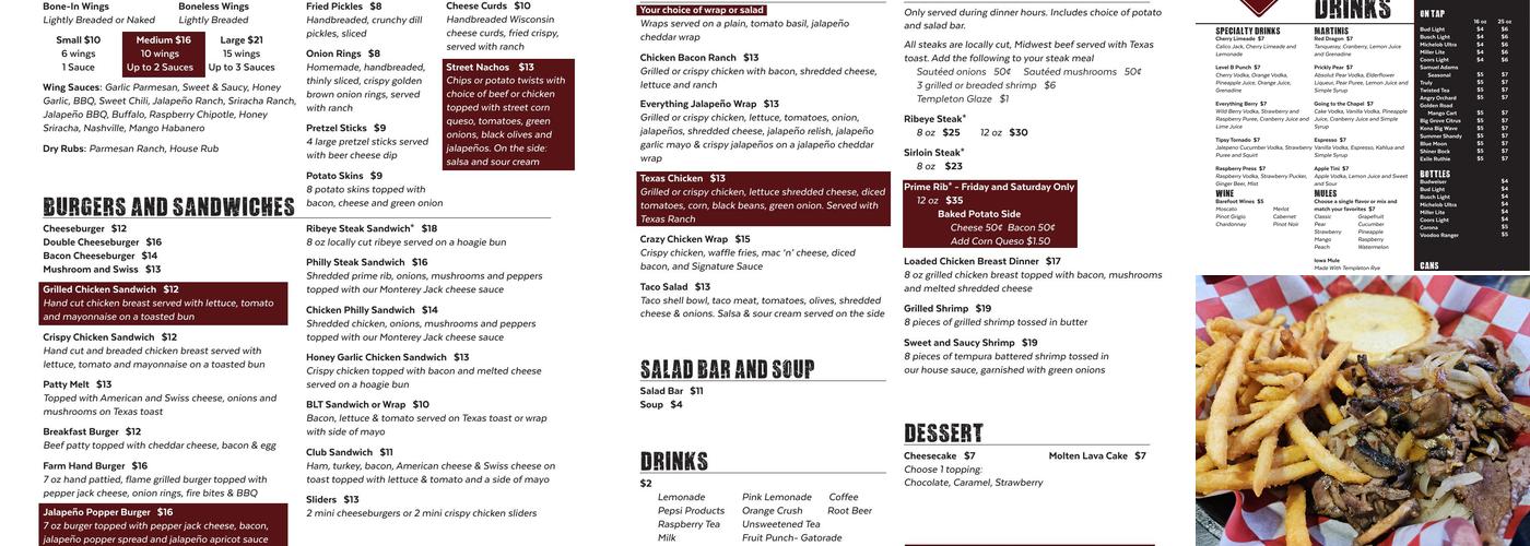Level B Grill Menu