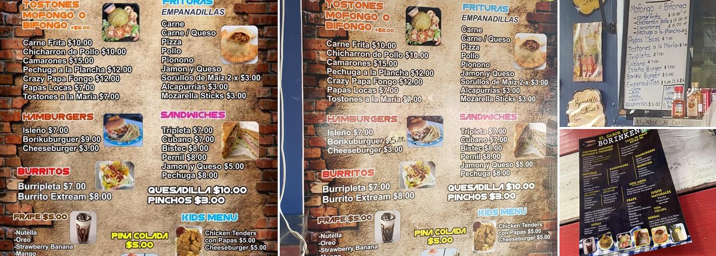 El Sabor De Borinken Menu