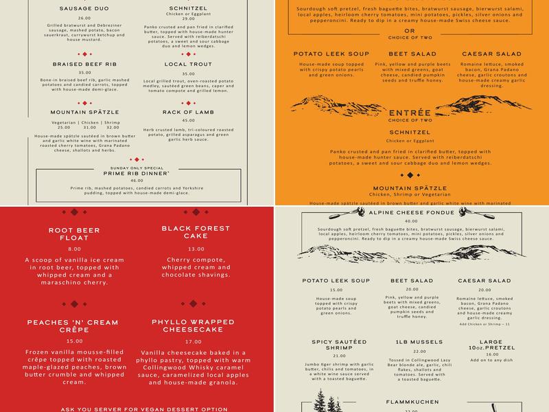 The Pottery Restaurant Menu