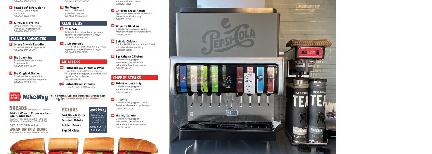 Jersey Mike's Subs Menu