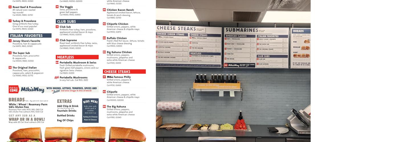 Jersey Mike's Subs Menu