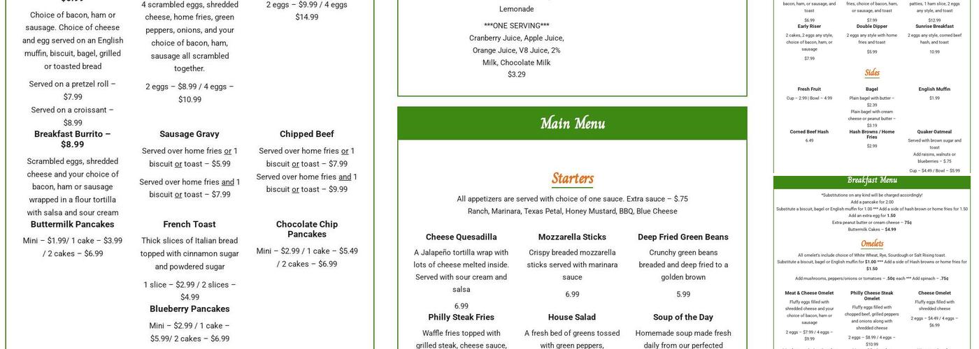 Kaytee's Family Restaurant and Marketplace Menu
