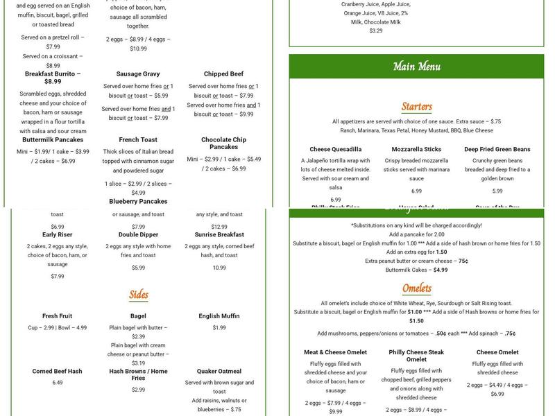 Kaytee's Family Restaurant and Marketplace Menu