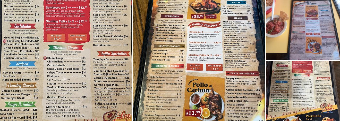 Los Asados Menu