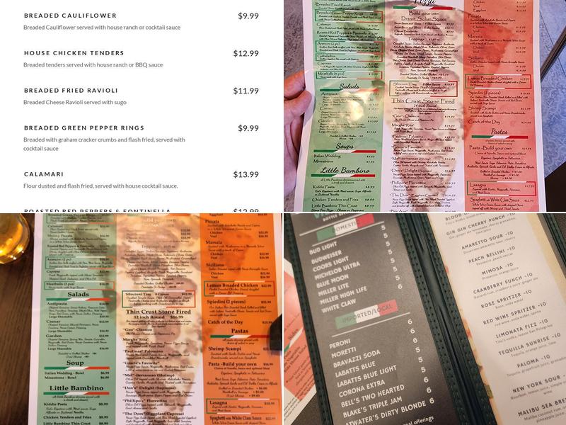 Licavoli's VILLANOVA PIZZERIA & RISTORANTE Menu