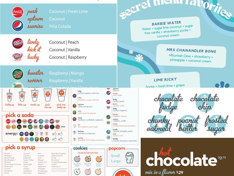 Pick Me Up Drinks Menu