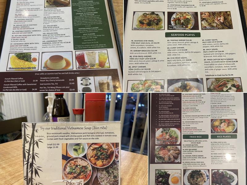 Pho 36 Menu