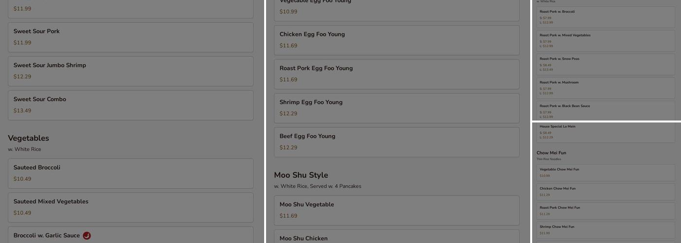 Long Xing Restaurant Menu