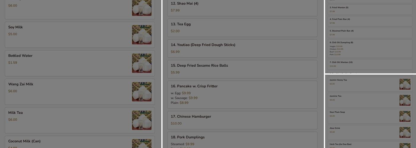 Uncle Sun Menu
