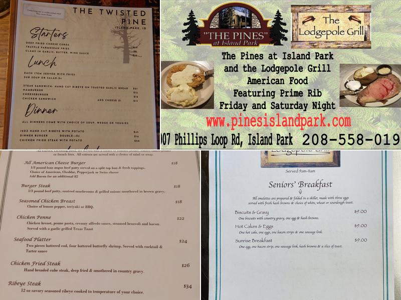 The Lodgepole Grill and Bar Menu
