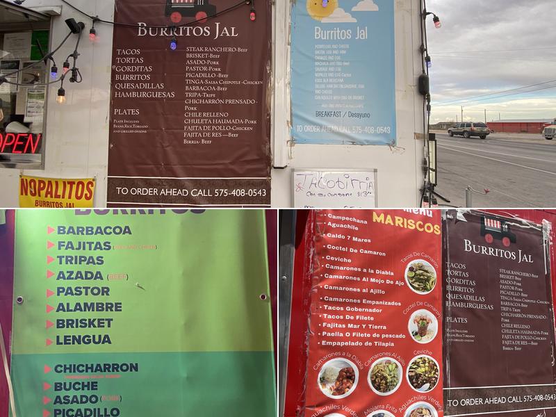 Burritos Jal / El Nopalitos Menu