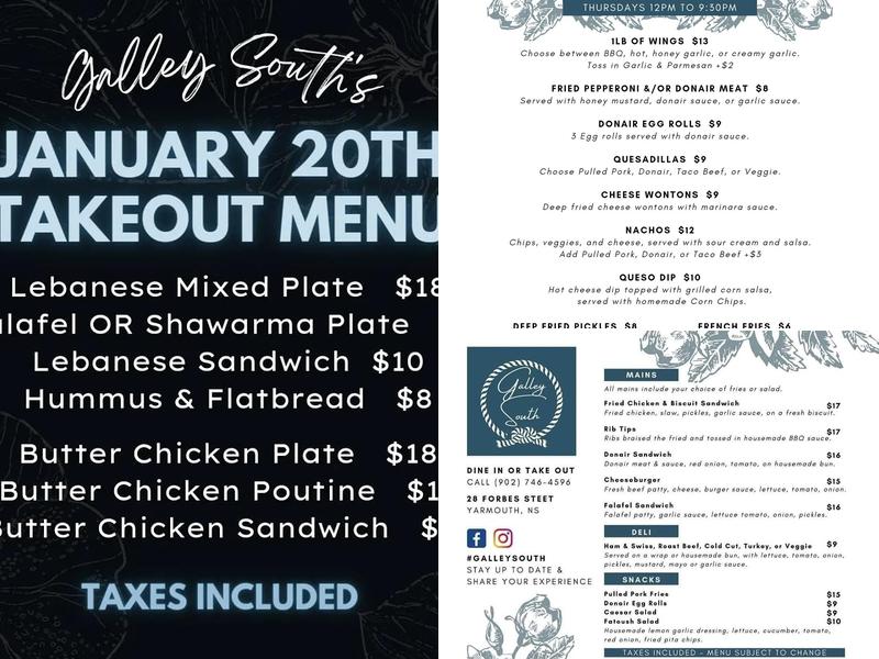 Galley South Menu
