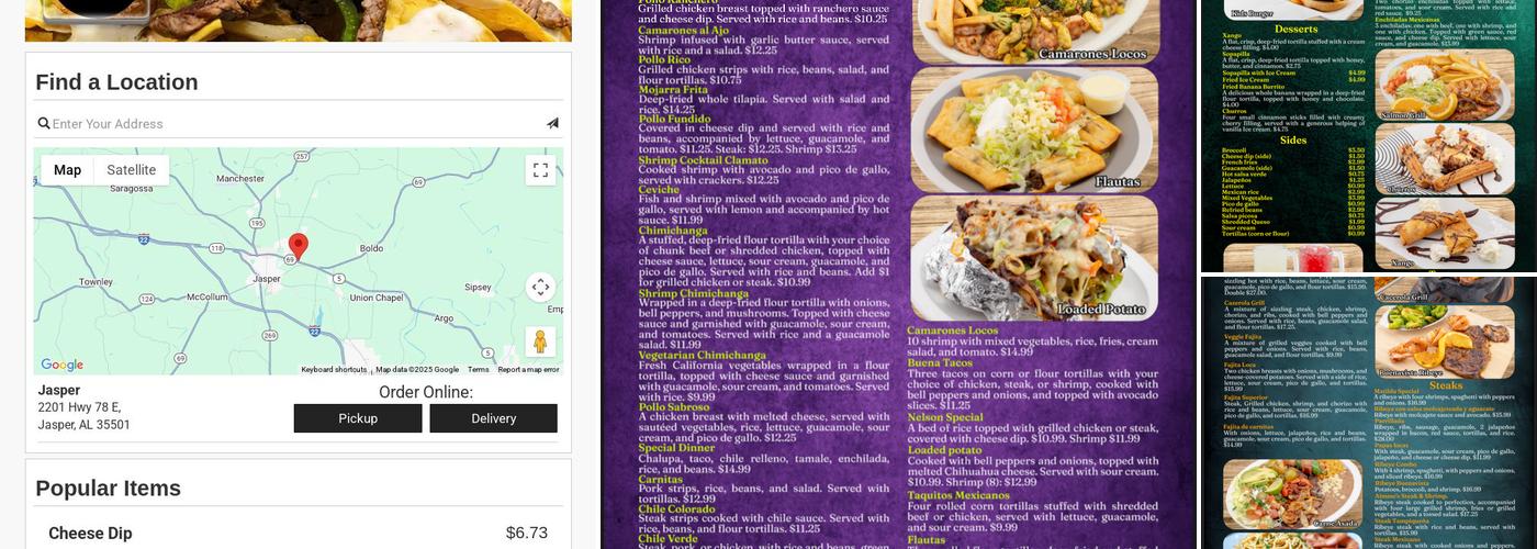 Buenavista Mexican Grill Menu