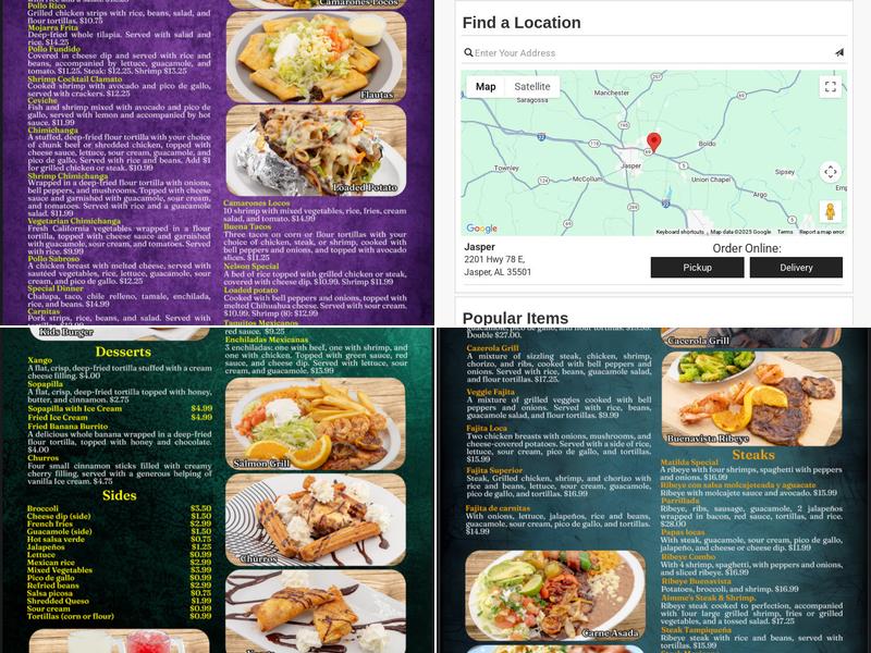 Buenavista Mexican Grill Menu