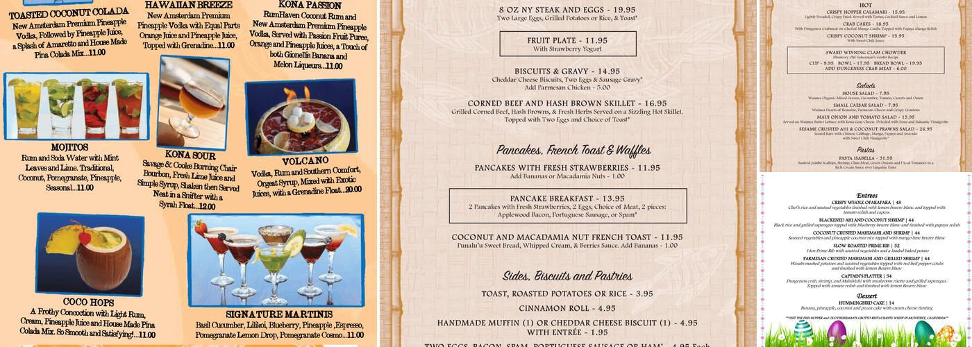 Fish Hopper Kona Menu