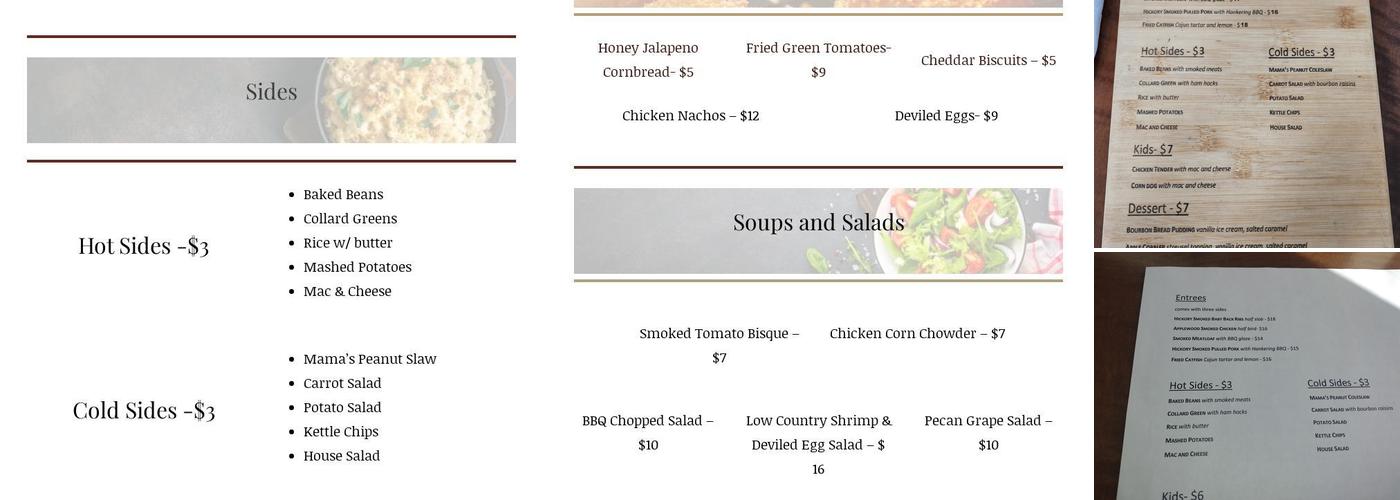 Hankering Southern Kitchen Menu